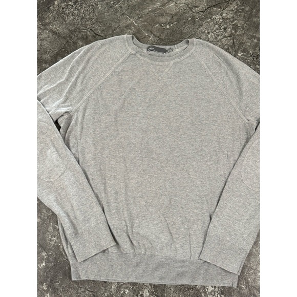 Vince Other - Vince Mens 100% Cotton Crewneck Lightweight Sweater Italian Yarn Elbow Patches M